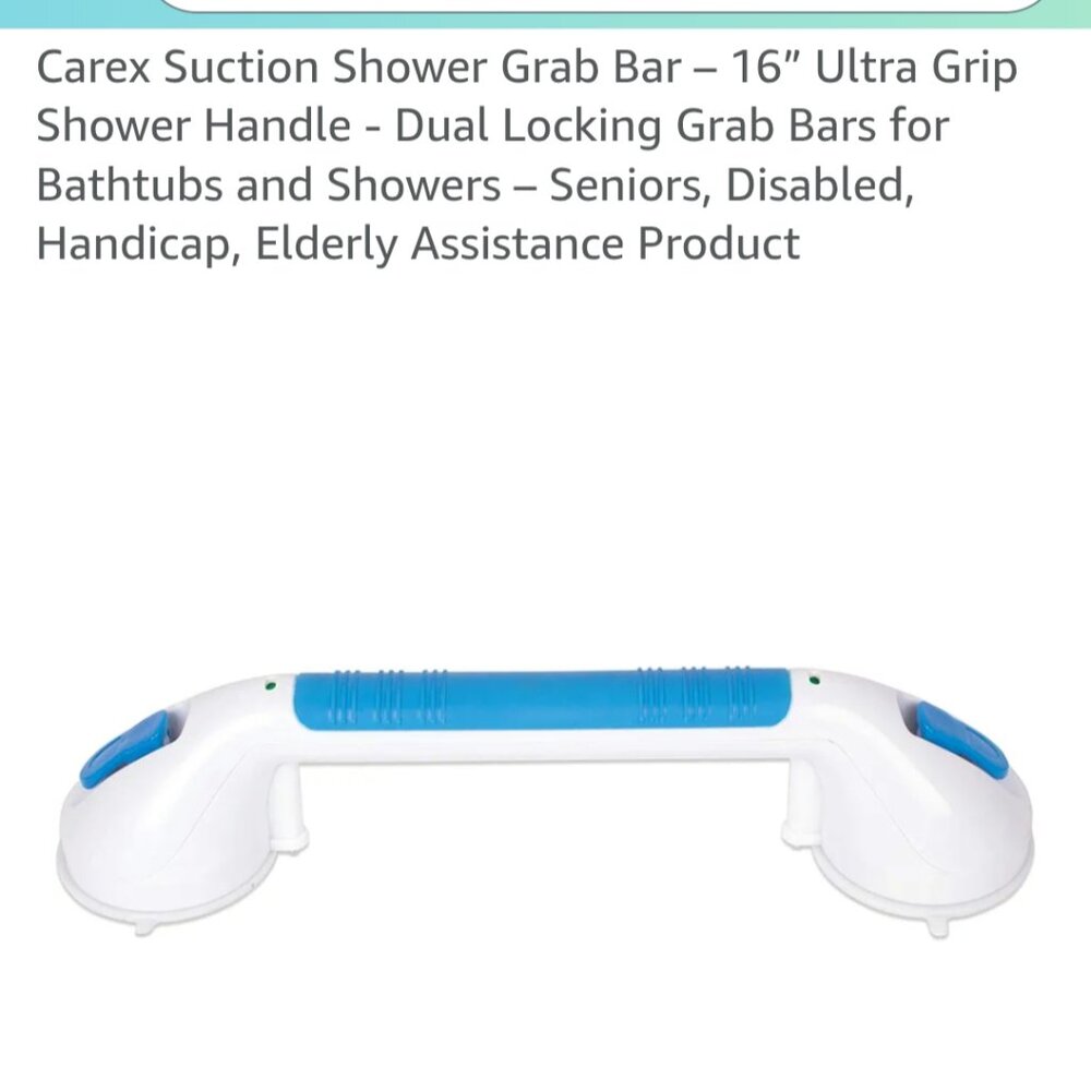 3 Carex suction shower grab bar 16 "